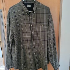 Bugle Boy Mens Green Plaid Long Sleeve Casual Button Down Shirt Size XL